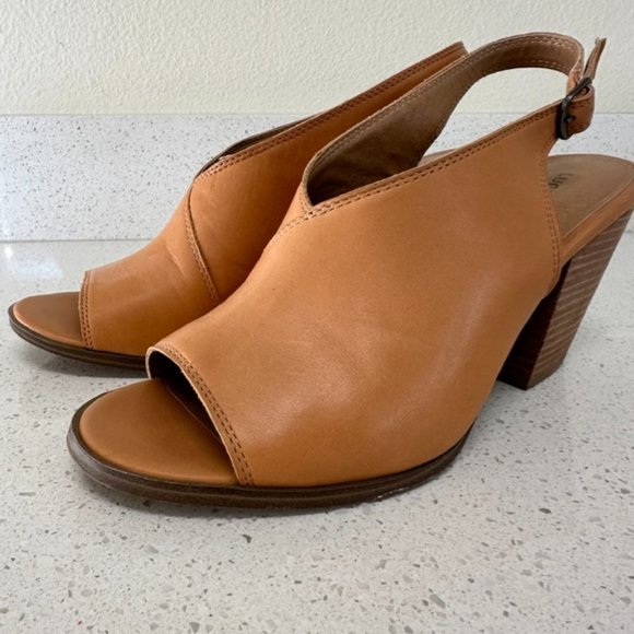 Lucky Brand | Size 9.5M | Camel Leather High Heel Slingback - Picture 3 of 5